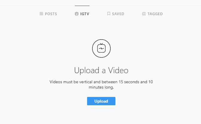 How to upload an IGTV video on a laptop