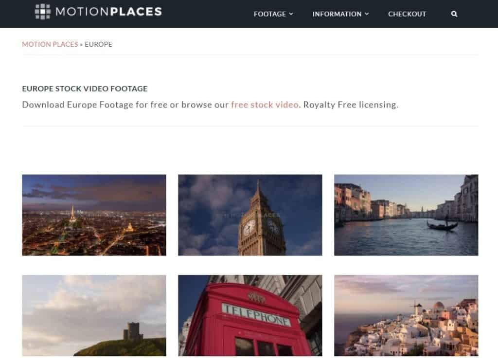 Motion Places - Free Video Stock Footage from around the world