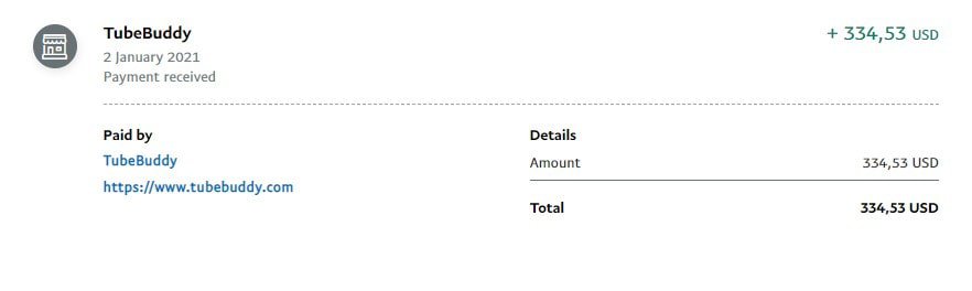 TubeBuddy - Blog Income Report December 2020