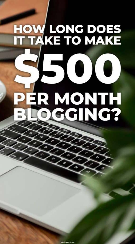 How long does it take to make $500 per month blogging?