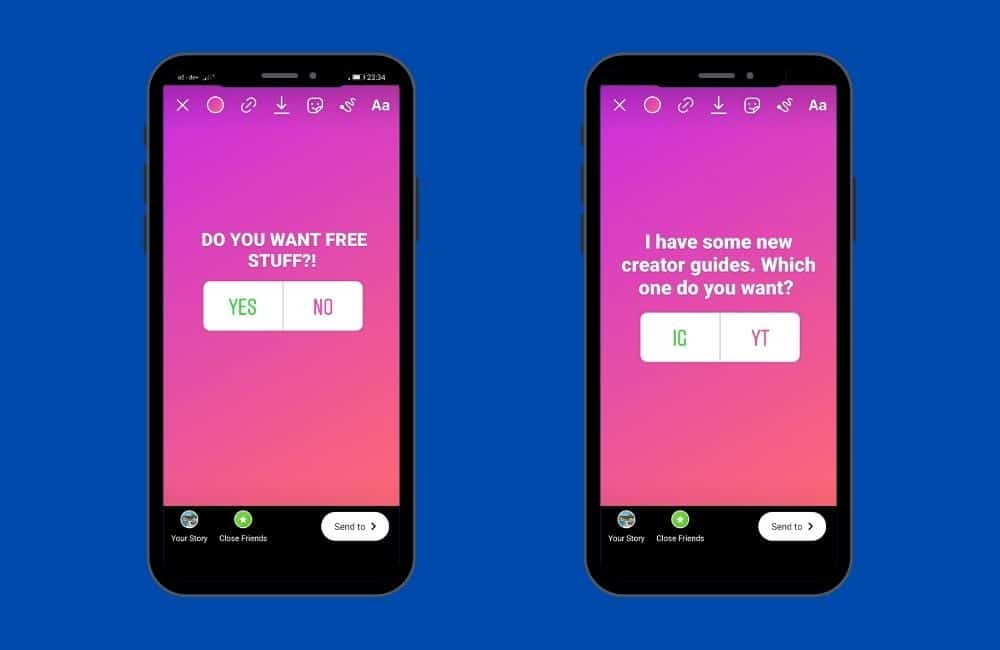 How to share a link without 10k followers using Instagram polls